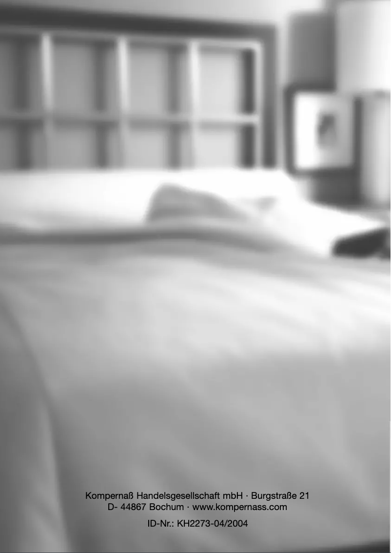 Page n°1 - Manuel utilisateur E-bench KH 2273