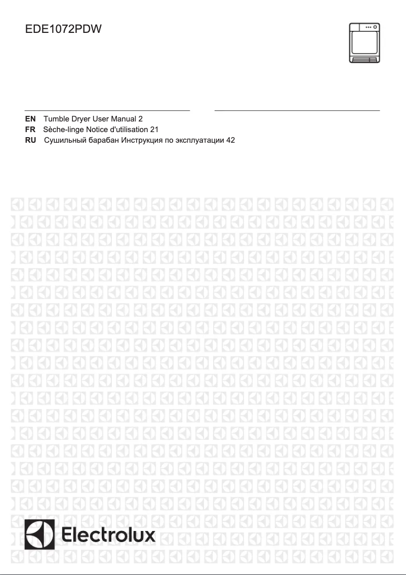 Image de la première page du manuel de l'appareil EDE1072PDW