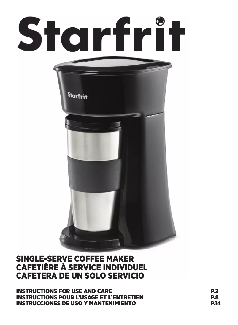 Page n°1 - Manuel utilisateur Starfrit 024002-004-0000