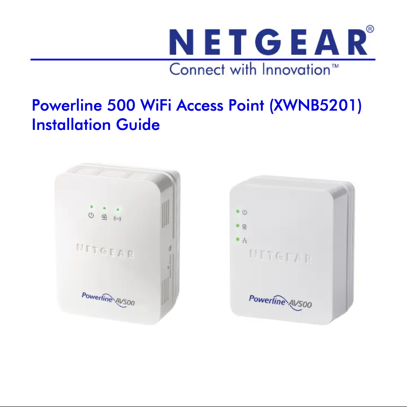 Page 1 de la notice Manuel utilisateur Netgear Powerline 500