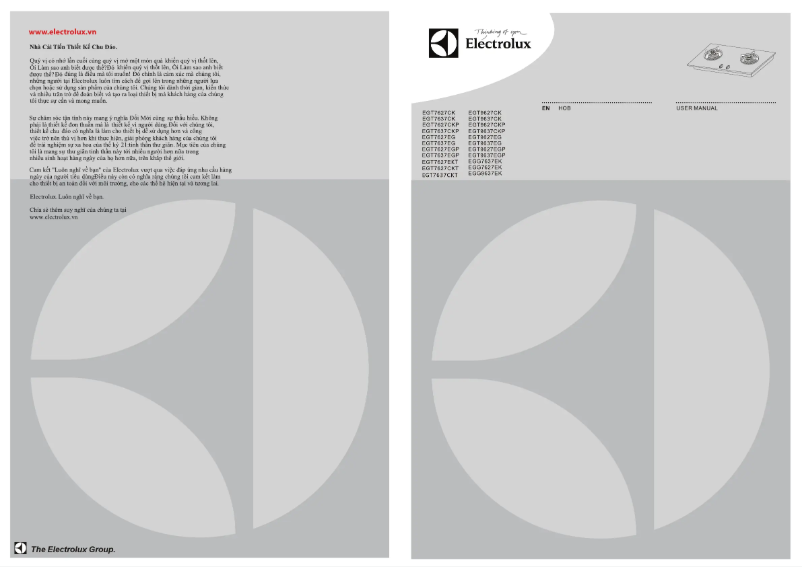 Page n°1 - Manuel utilisateur Electrolux EGT7627EG
