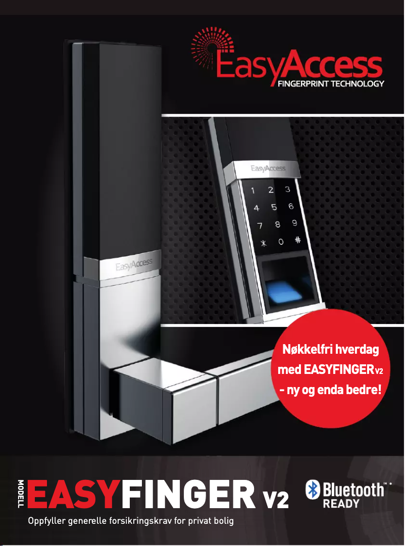 Page n°1 - Manuel utilisateur EasyAccess EasyFinger V2