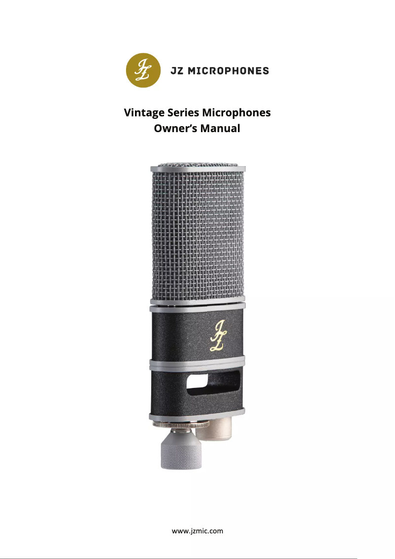 Page n°1 - Manuel utilisateur JZ Microphones Vintage 47