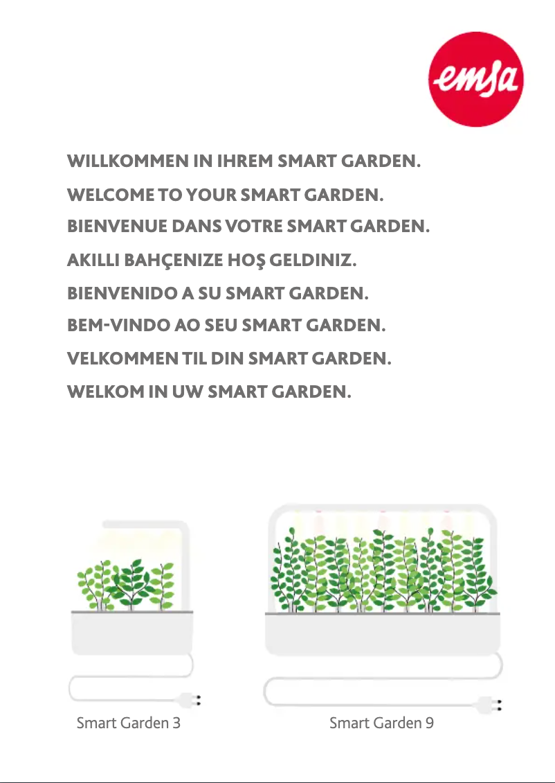 Page n°1 - Manuel utilisateur EMSA Smart Garden 3