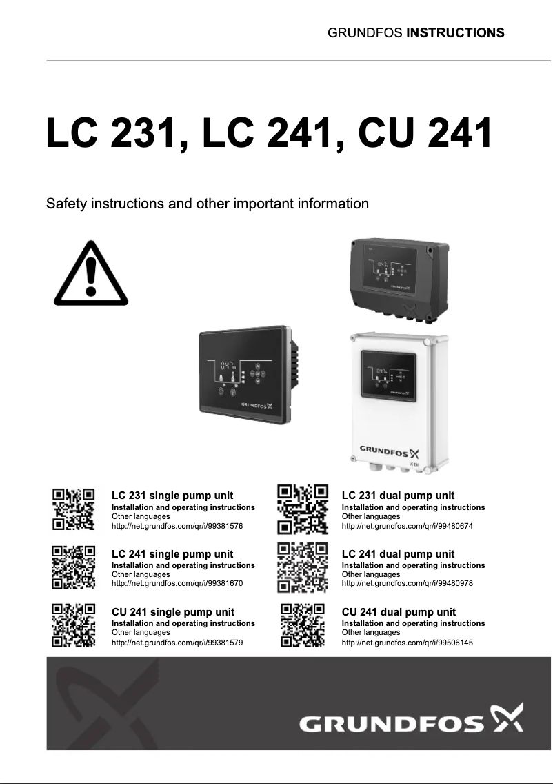 Image de la première page du manuel de l'appareil LC 241