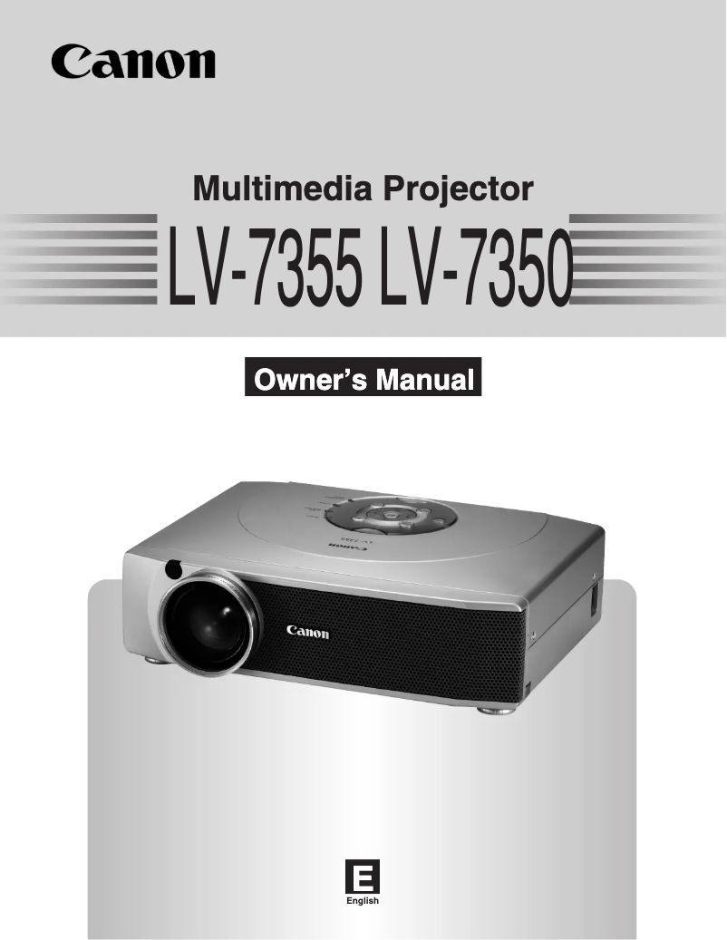 Page 1 de la notice Manuel utilisateur Canon LV-7350