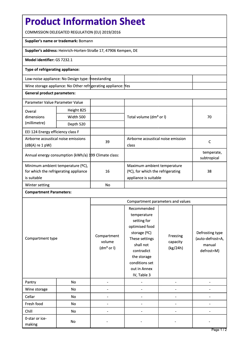 Image de la première page du manuel de l'appareil GS 7232.1