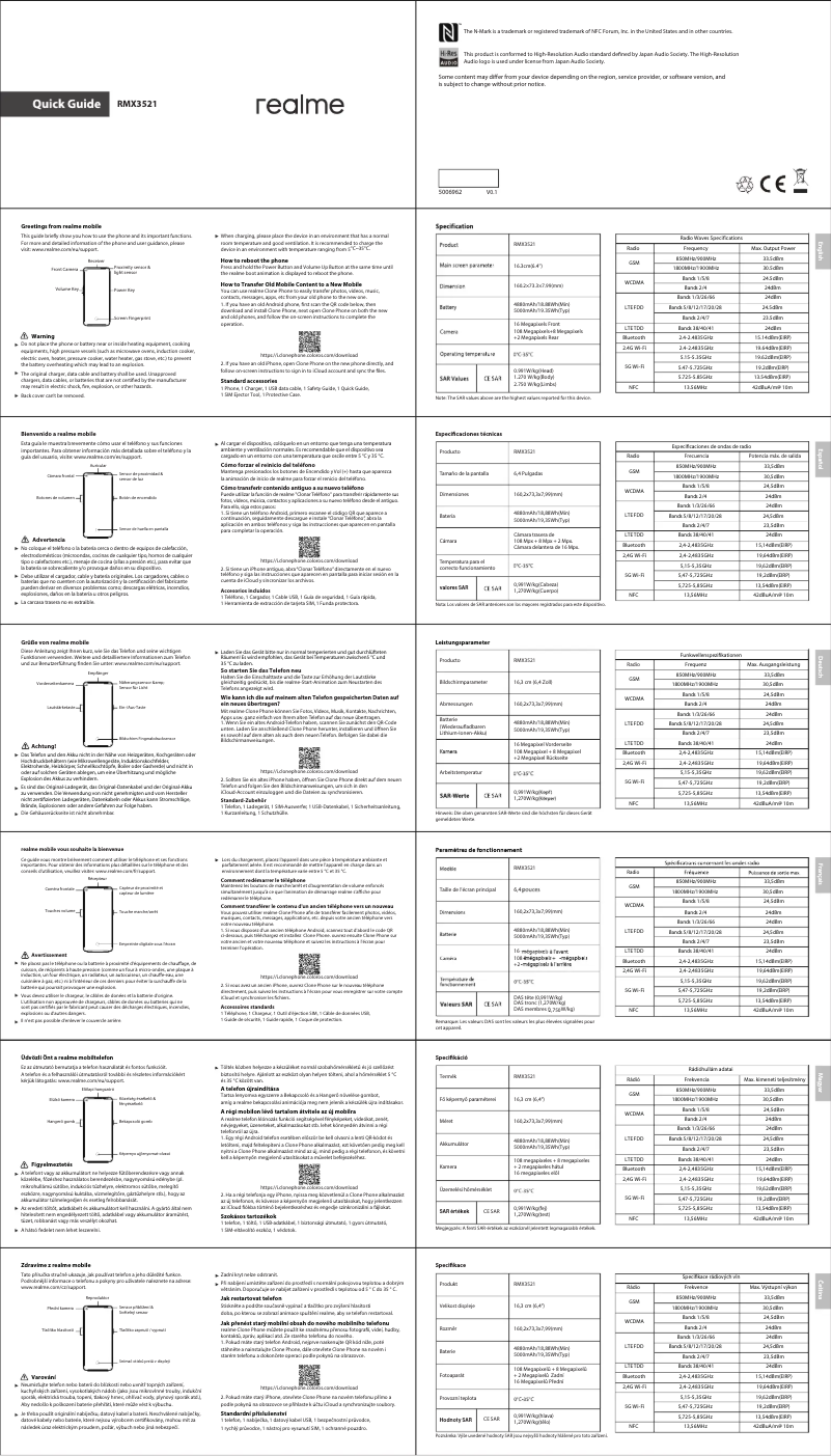 Página 1 del manual Manual de usuario Realme 9