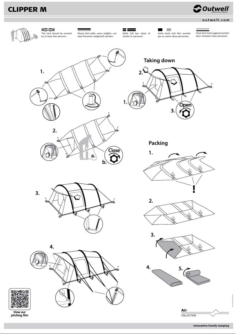 Página 1 del manual Manual de usuario Outwell Clipper M