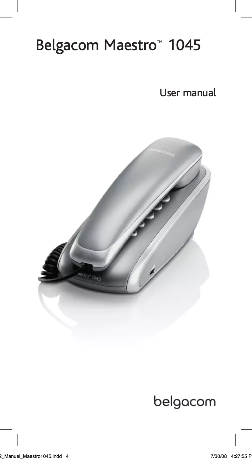 Imagen de la primera página del manual del dispositivo Maestro 1045