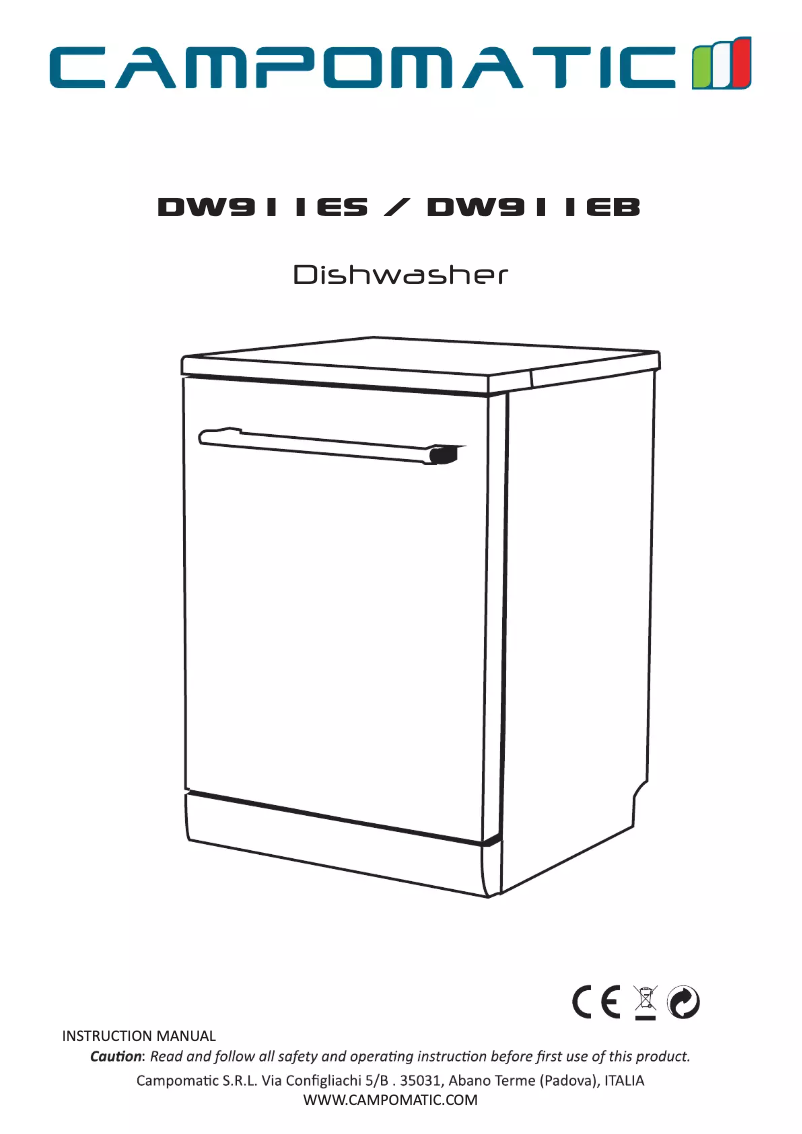 Page 1 de la notice Manuel utilisateur Campomatic DW911ES