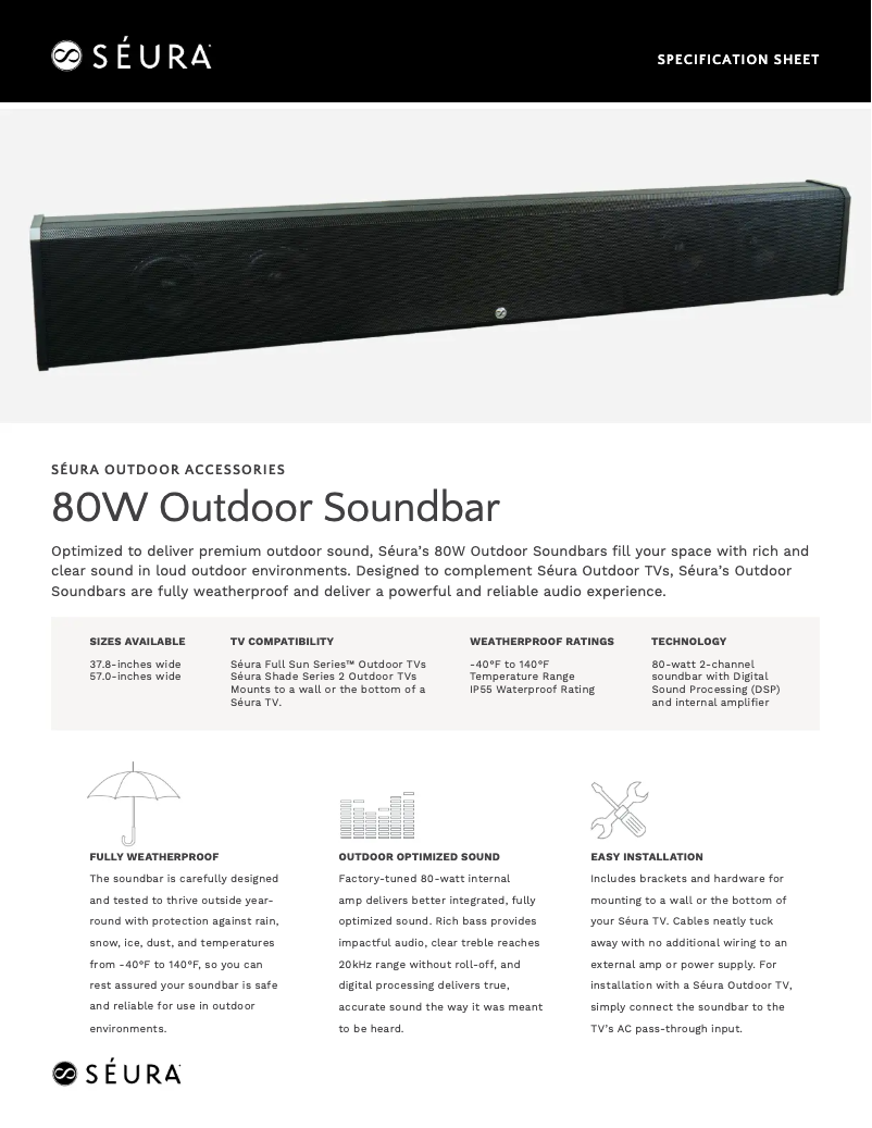 Page n°1 - Fiche technique Seura SSB-2