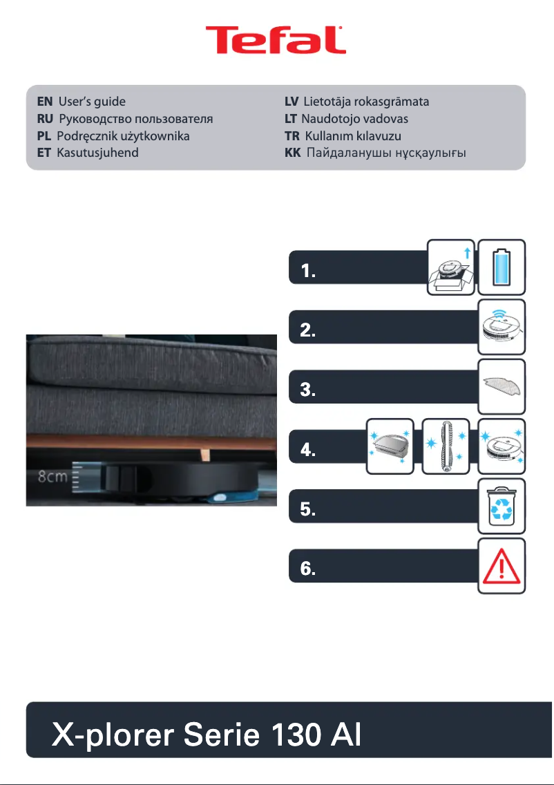 Page 1 de la notice Manuel utilisateur Tefal X-plorer Serie 130 AI