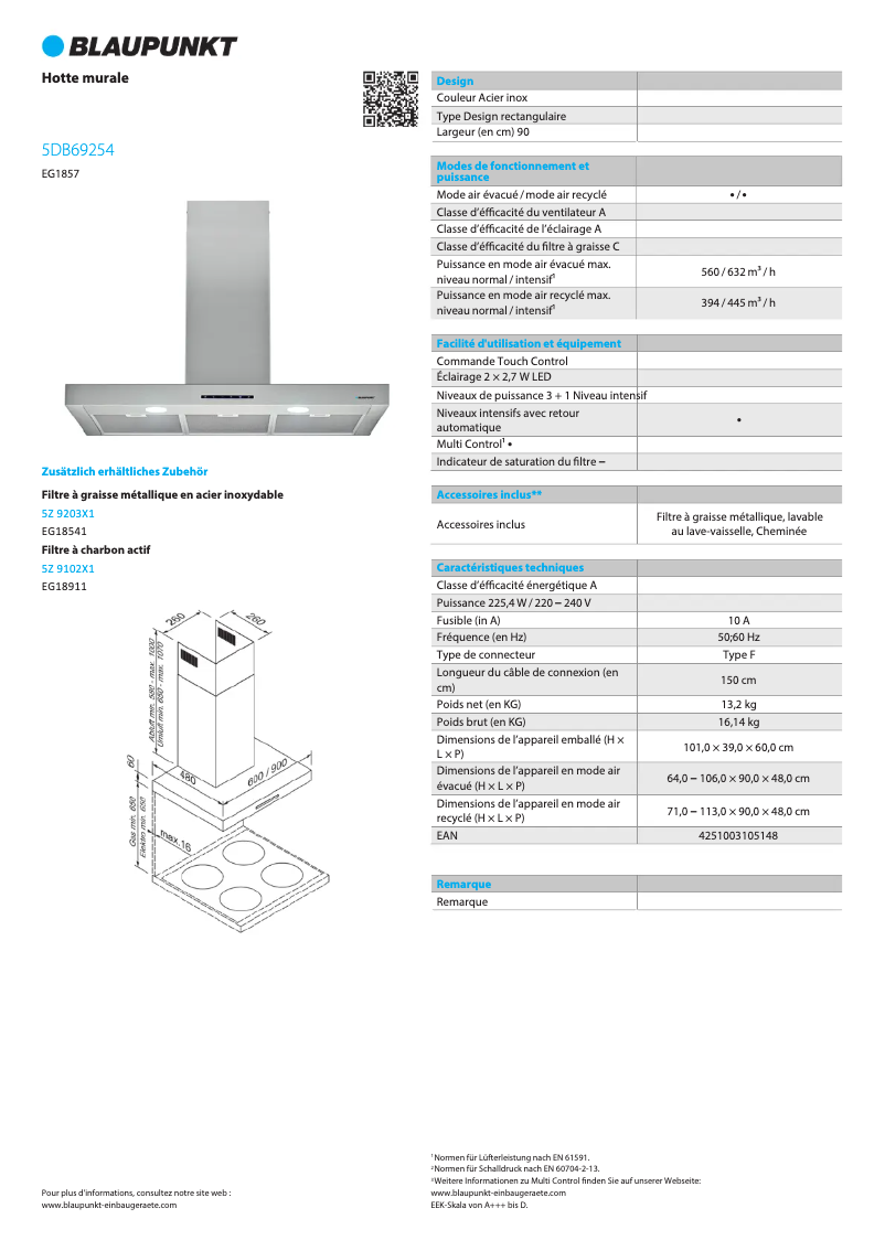 Image de la première page du manuel de l'appareil 5DB69254