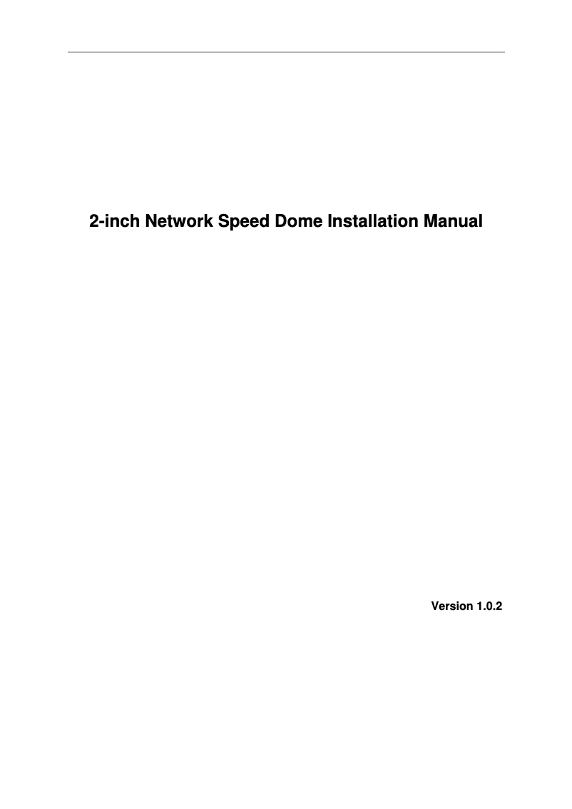 Page n°1 - Manuel utilisateur Dahua Technology Lite SD22404T-GN