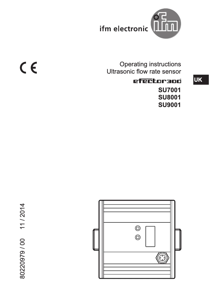 Image de la première page du manuel de l'appareil SU8001