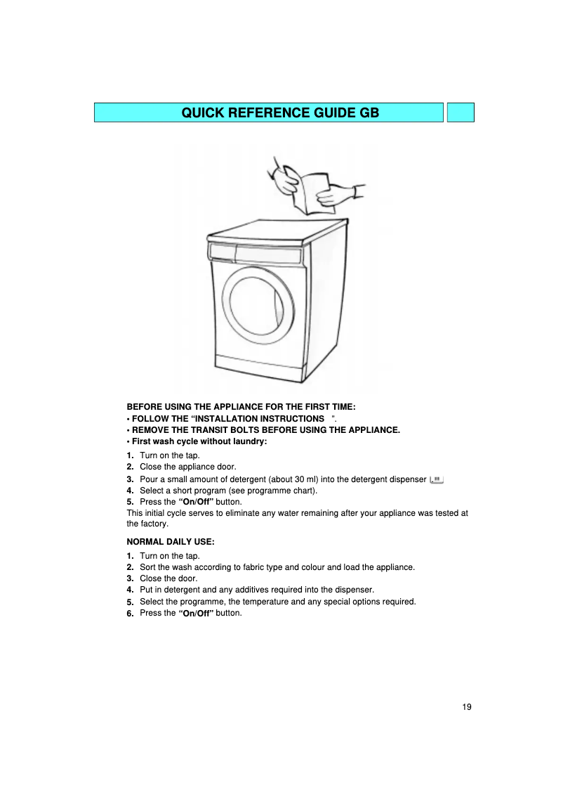 Página 1 del manual Manual de usuario Bauknecht WA Star 1200