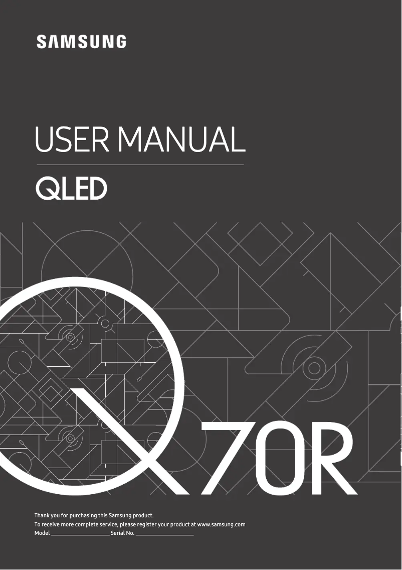 Page n°1 - Manuel utilisateur Samsung QE49Q70RAT