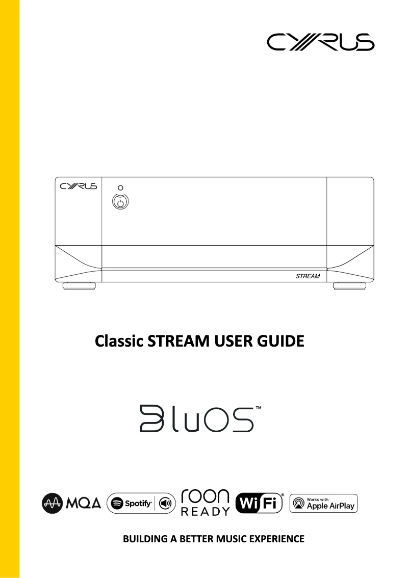 Image de la première page du manuel de l'appareil Classic STREAM