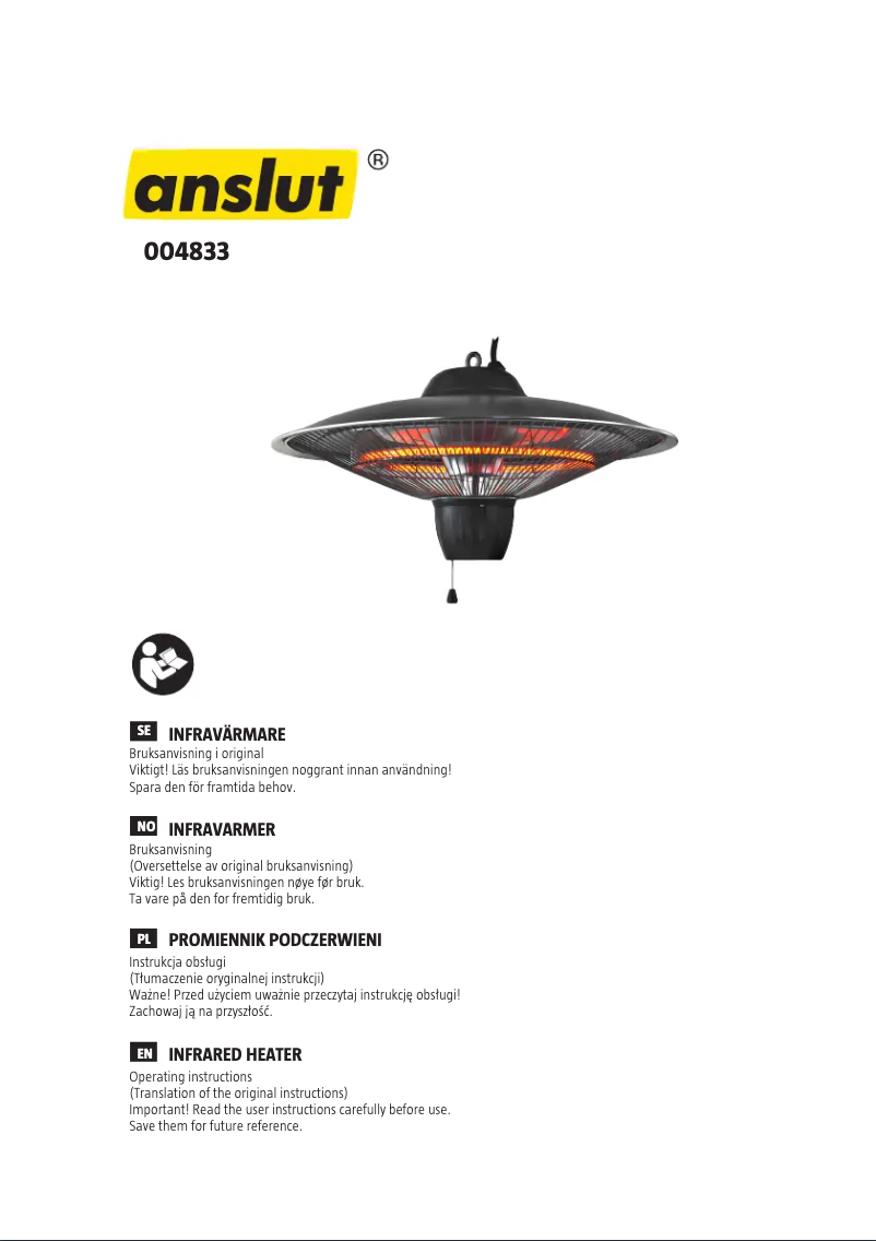 Page 1 de la notice Manuel utilisateur Anslut 004-833