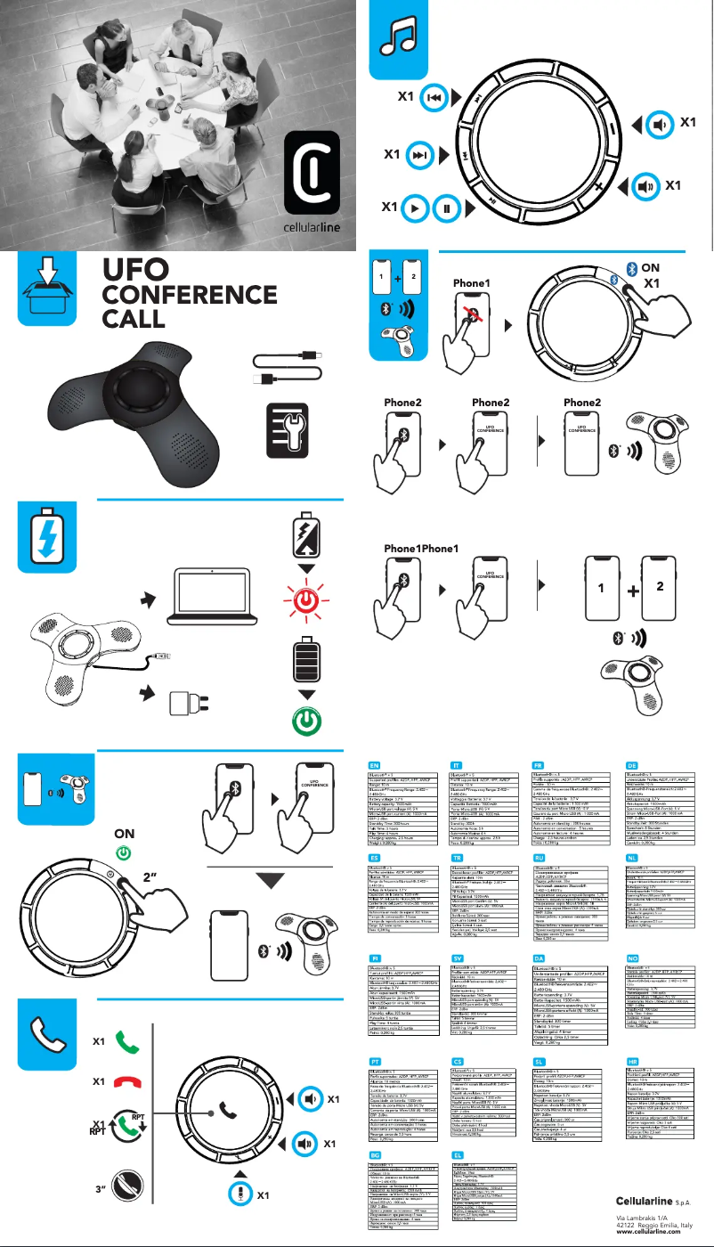 Image de la première page du manuel de l'appareil UFO Conference Call