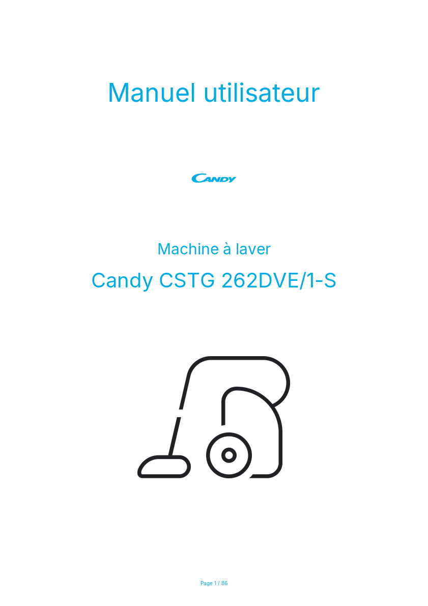 Image de la première page du manuel de l'appareil CSTG 262DVE/1-S