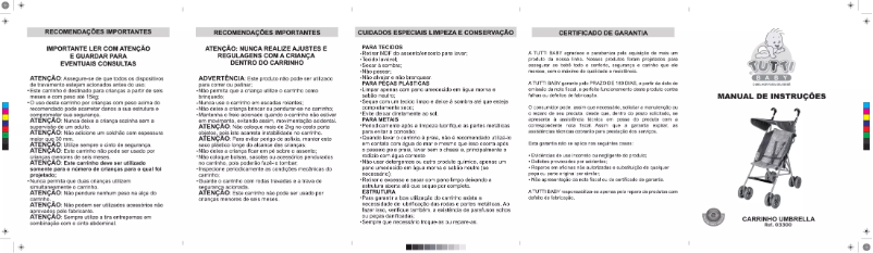 Page n°1 - Manuel utilisateur Tutti Baby Umbrella