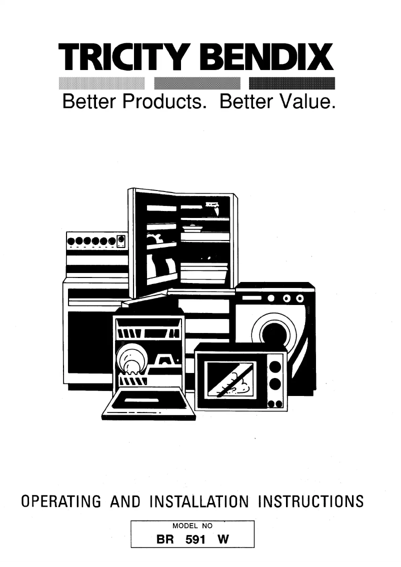 Page n°1 - Manuel utilisateur Tricity Bendix BR591W