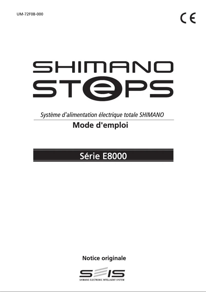 Page n°1 - Manuel utilisateur Shimano SC-E8000