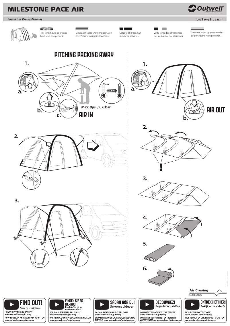 Image de la première page du manuel de l'appareil Milestone Pace Air