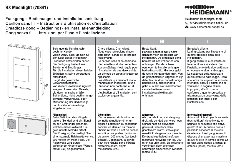 Image de la première page du manuel de l'appareil 70841