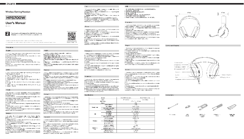 Page n°1 - Manuel utilisateur Zalman HPS700W