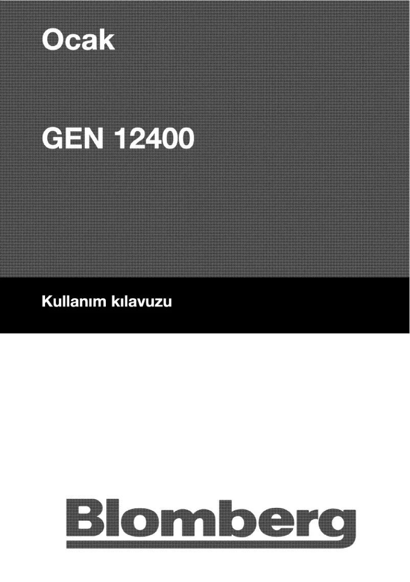 Image de la première page du manuel de l'appareil GEN 12400