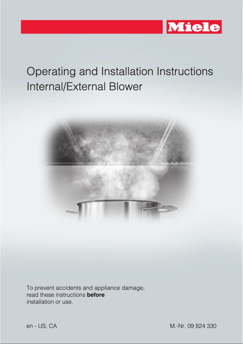 Page 1 de la notice Guide d'installation Miele DREB XL