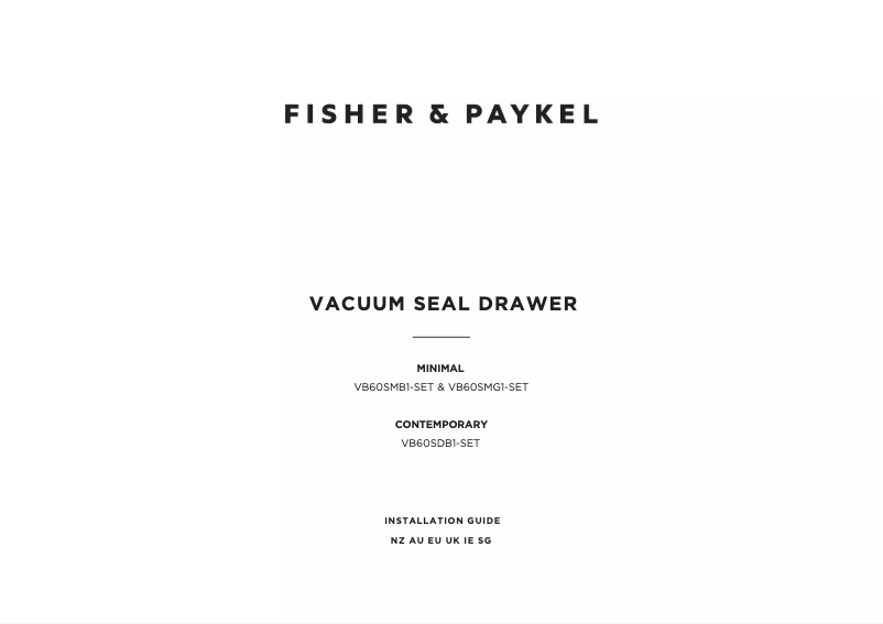 Image de la première page du manuel de l'appareil VB60SDB1-SET