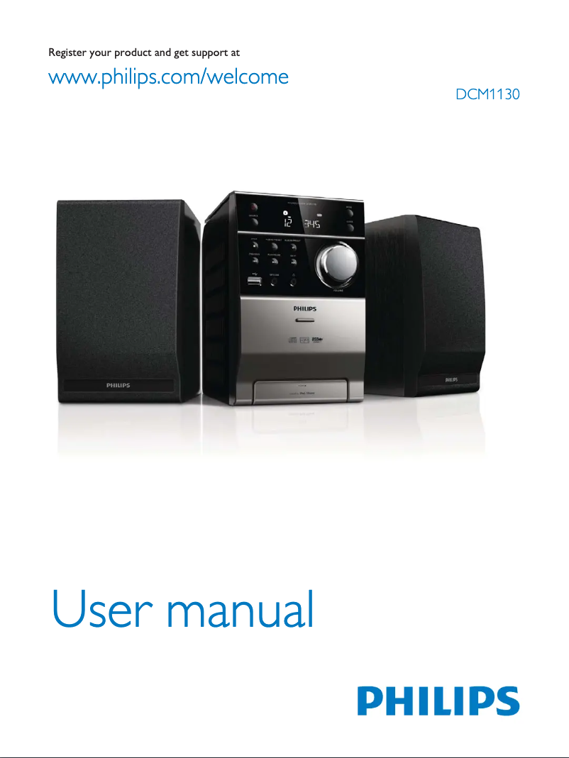 Page n°1 - Manuel utilisateur Philips DCM1130