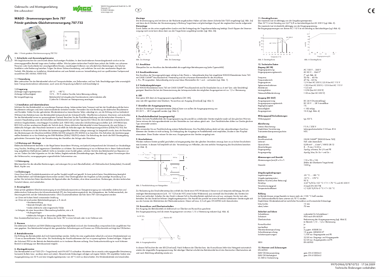 Page n°1 - Manuel utilisateur Wago 787-732