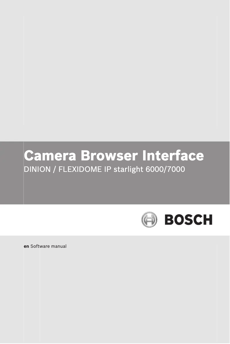 Imagen de la primera página del manual del dispositivo FLEXIDOME IP starlight 7000 VR