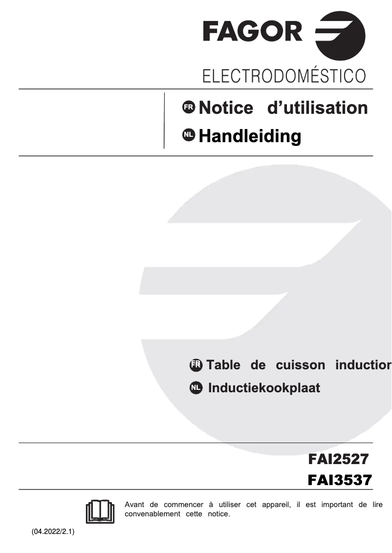 Página 1 del manual Manual de usuario Fagor FAI3537