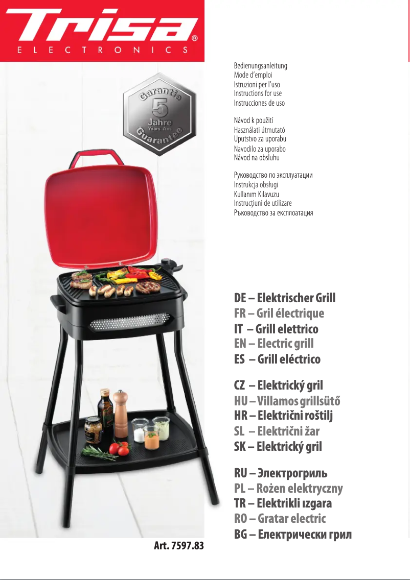 Page 1 de la notice Manuel utilisateur Trisa 7597.83
