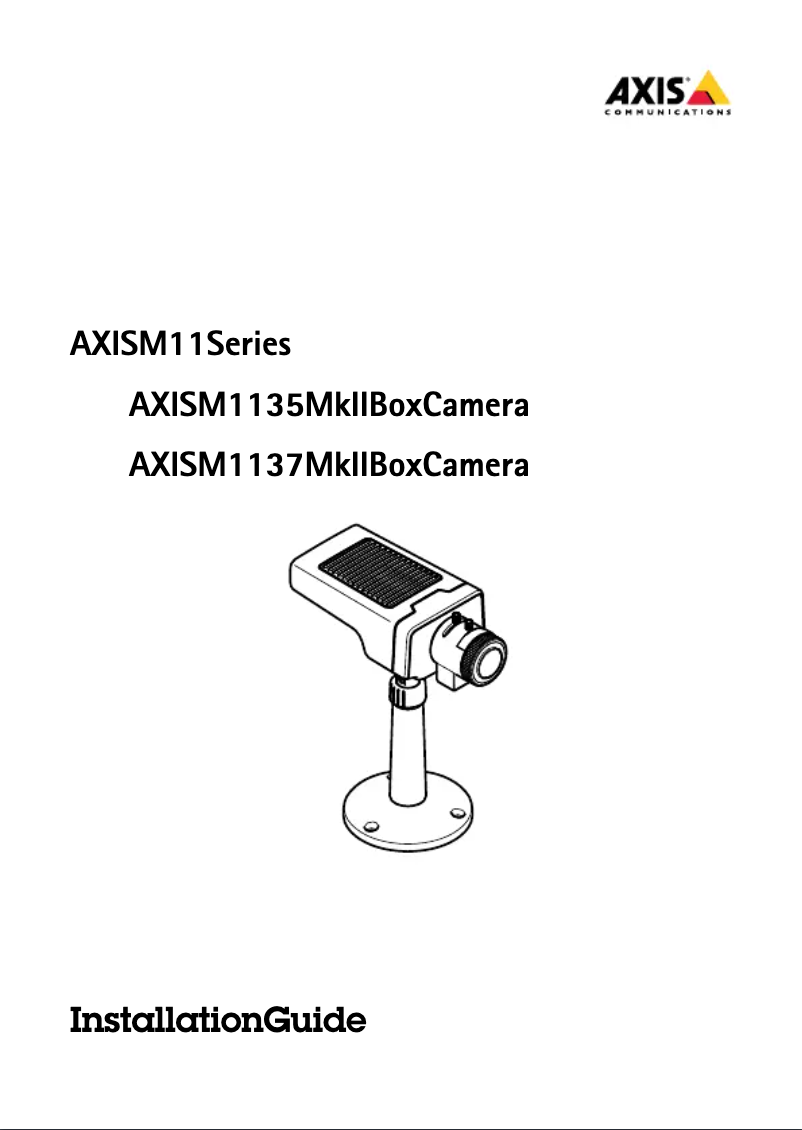 Página 1 del manual Guía de instalación Axis M1137