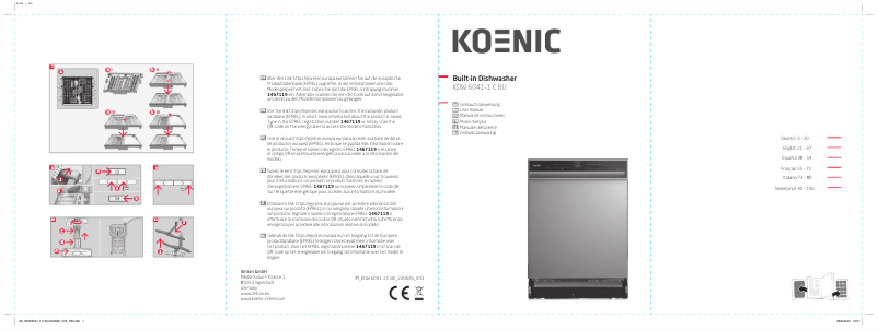 Page n°1 - Manuel utilisateur Koenic KDW 6041-1 C BU