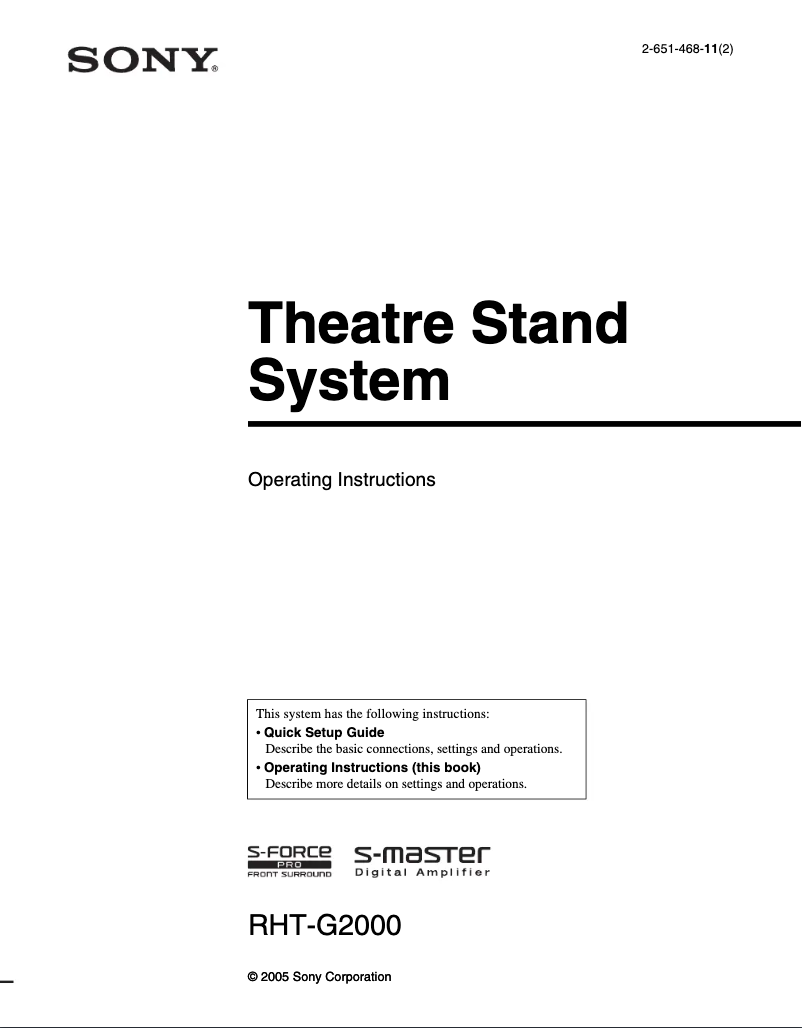 Imagen de la primera página del manual del dispositivo RHT-G2000