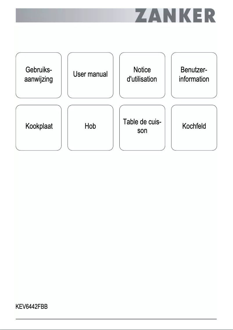Page n°1 - Manuel utilisateur Zanker KEV6442FBB