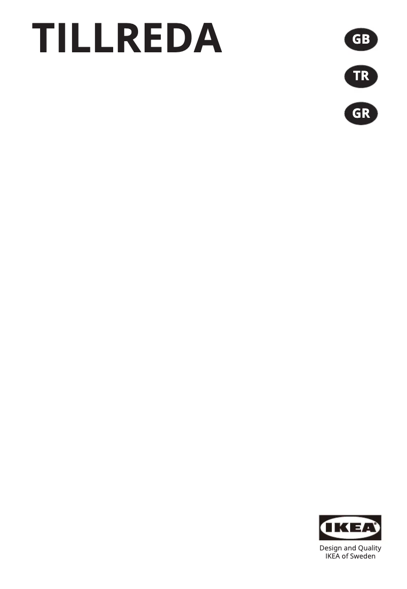 Page 1 de la notice Manuel utilisateur Ikea TILLREDA 704.935.03