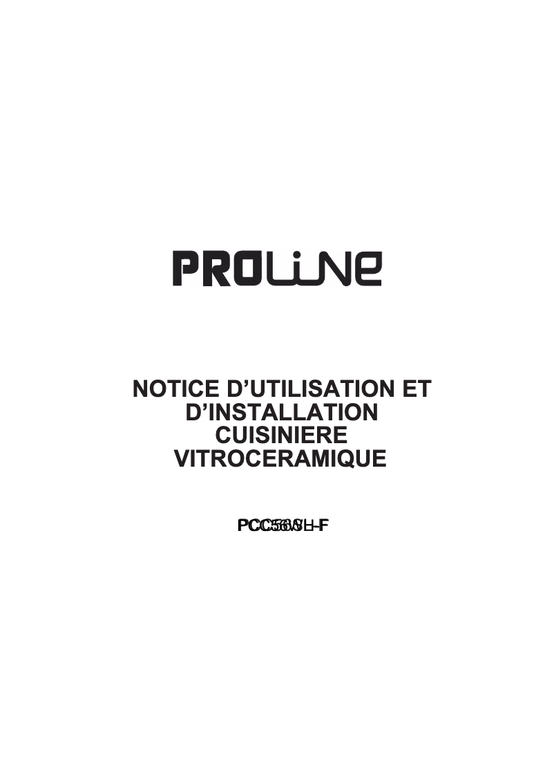 Page n°1 - Manuel utilisateur Proline PCC 56WH-F