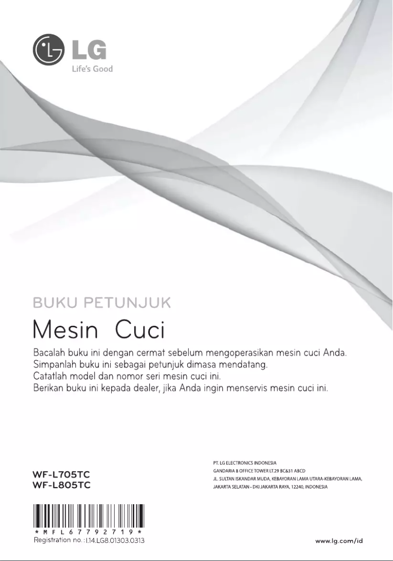 Image de la première page du manuel de l'appareil WF-L705TC