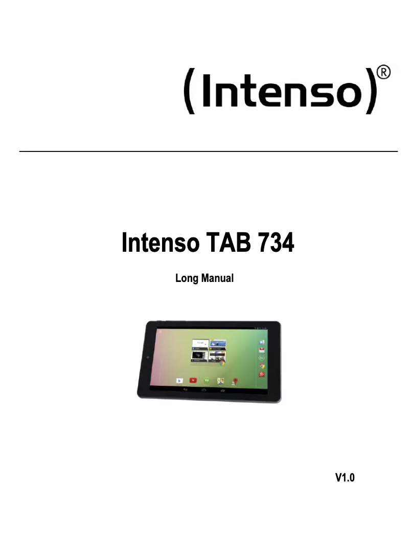 Page n°1 - Manuel utilisateur Intenso TAB 734