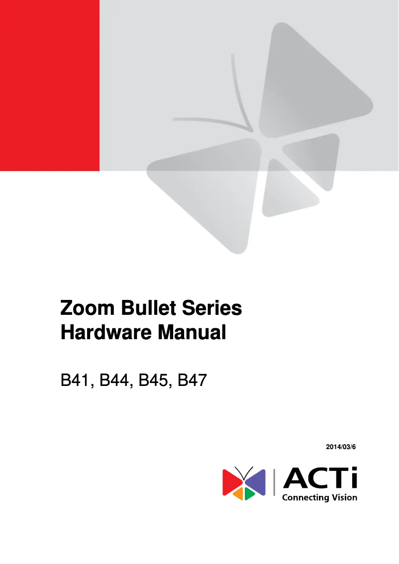 Page 1 de la notice Mode d'emploi ACTi B45