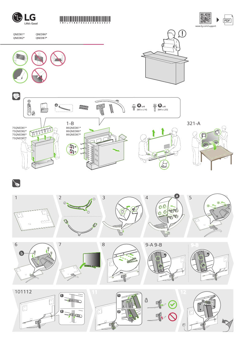 Image de la première page du manuel de l'appareil 75QNED866QA